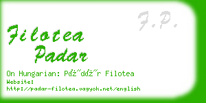 filotea padar business card